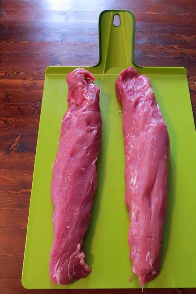 Pork filet: recipe with pork filet, mushrooms and vegetables.