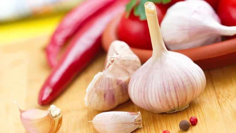 Ingredienti pasta all'arrabbiata aglio, peperoncino e pomodori, ricetta pasta