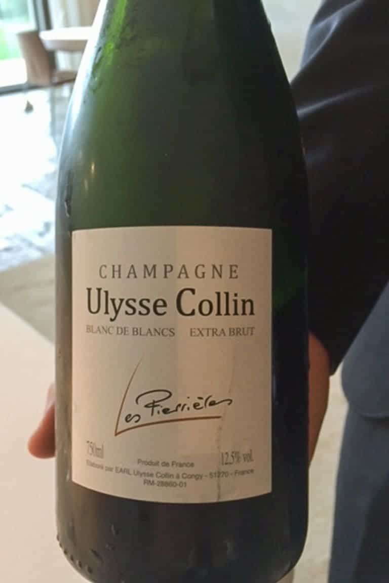 Champagne Ulysse Collin blanc de blancs, carta vini ristorante Reale Niko Romito