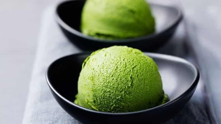 Vegan and gluten-free ice cream with avocado, banana, coconut cream, recipe