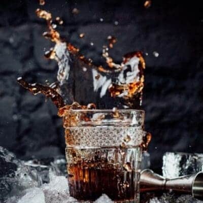 Golden Italian drink recipe, Italian Black Russian twist with grappa and nocino