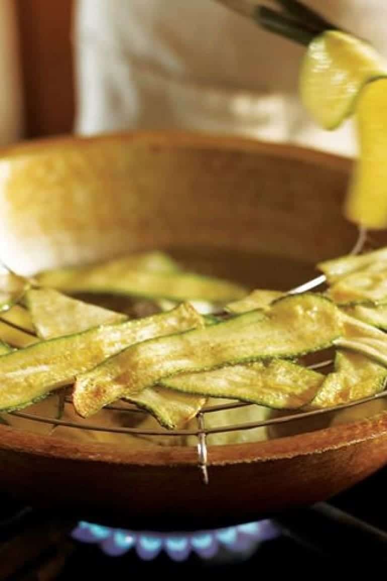 Summer recipes: Zucchini in Scapece, sour and sweet fried zucchini. Italian food