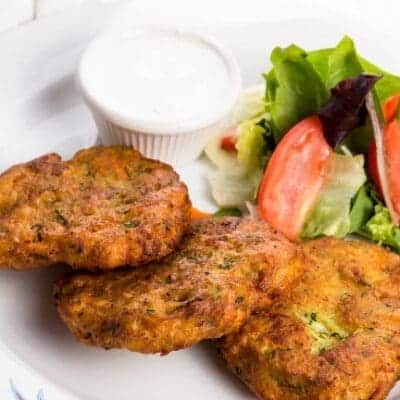 Kolokithokeftedes original recipe, Greek cheese balls with Feta, mint courgettes