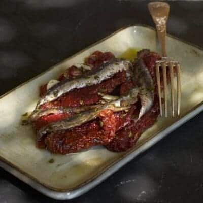 The perfect snack, sun dried tomatoes and anchovies: Italian recipes.