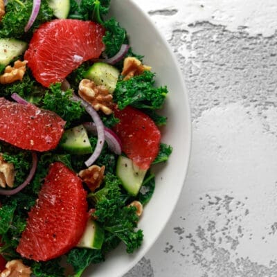 Spring recipes kale salad with grapefruit and ginger