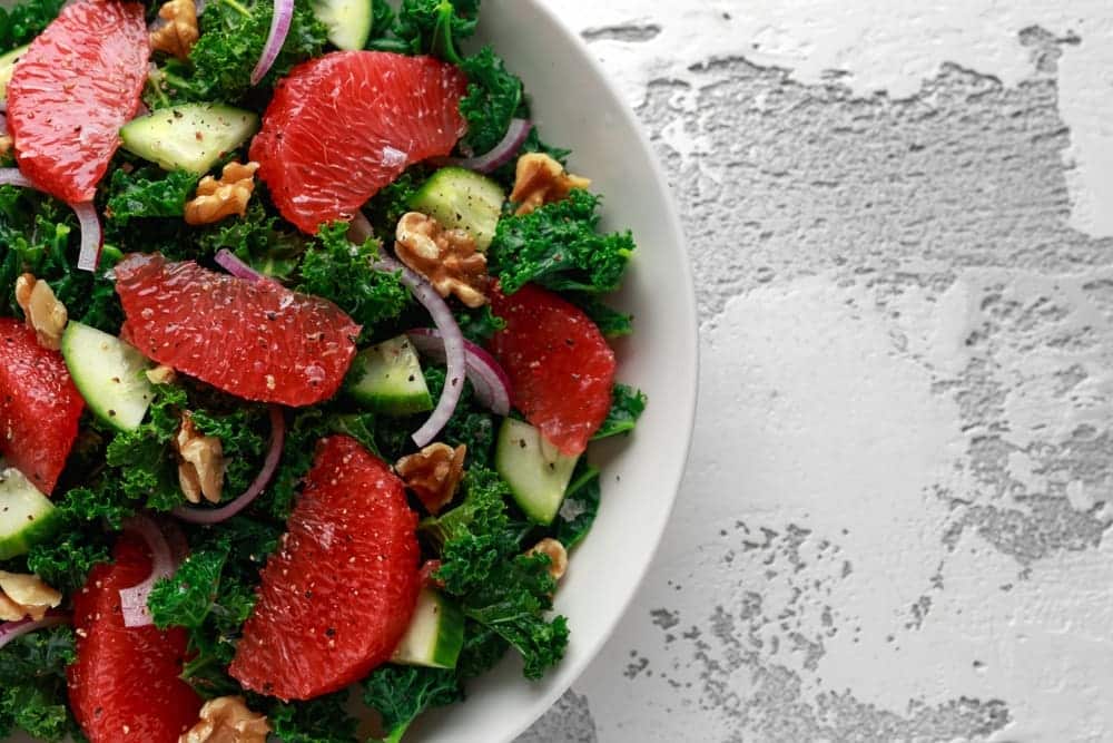 Spring recipes: kale salad with grapefruit and ginger