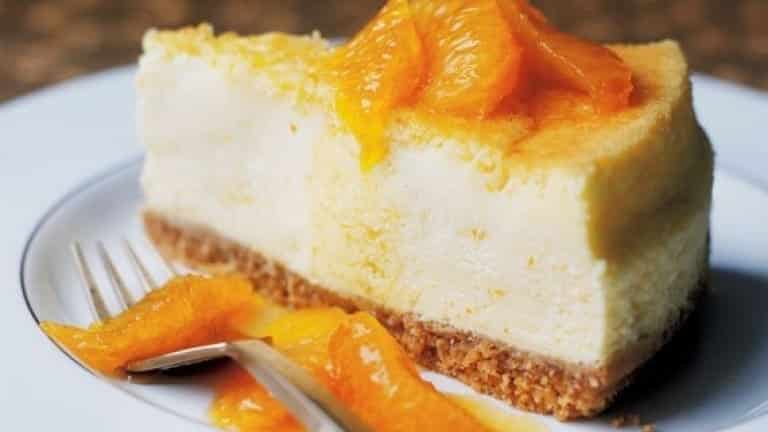 Orange cheesecake. Which wines work with cheesecake? A rich, sweet Malvasia!