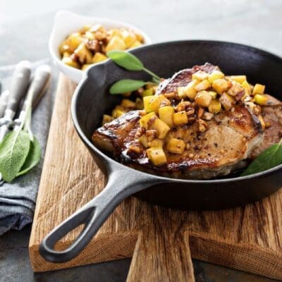 Top Old Fashioned drink pairings, One-Pan Pork Chops with Apples
