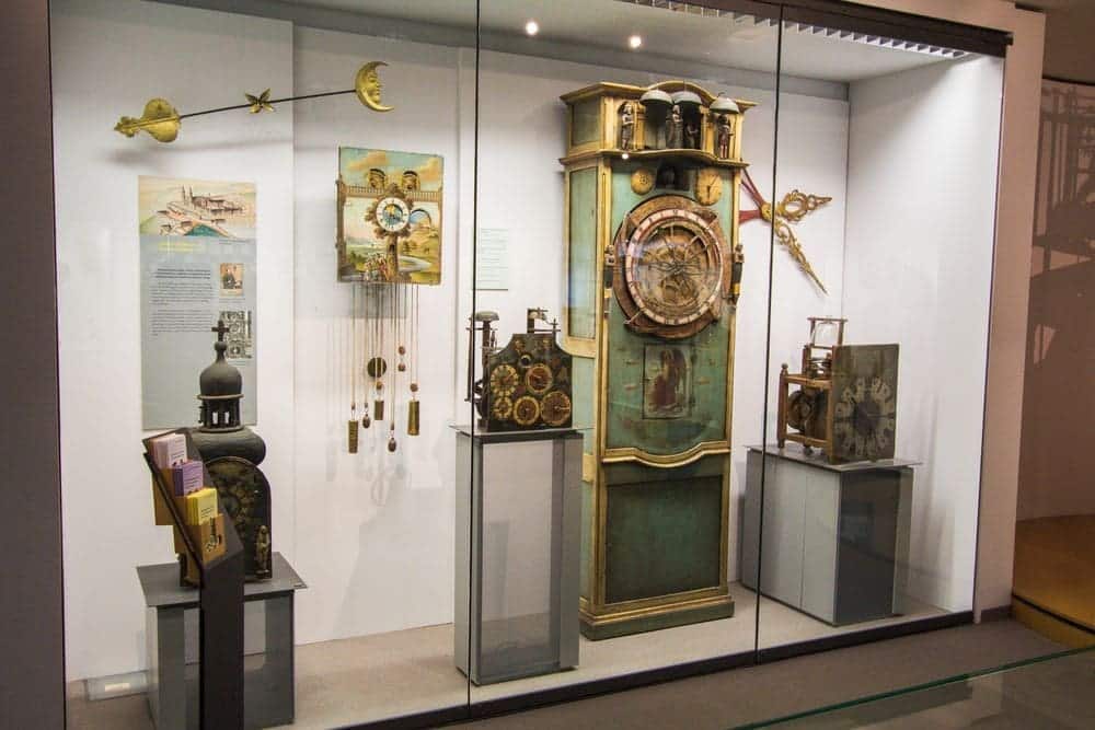 Captivating timepiece at Furtwangen Museum: A stunning clock with intricate design and fascinating mechanics