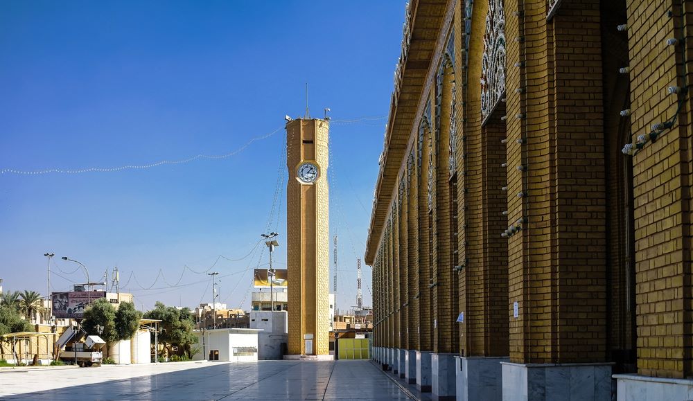 Abu Hanifa Mosque with the clocktower Baghdad, Iraq