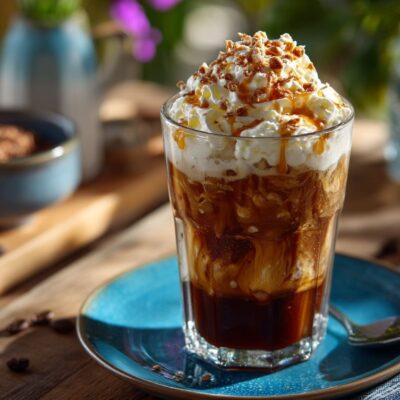Eiskaffee ricetta originale tedesca del milkshake con caffè gelato e panna