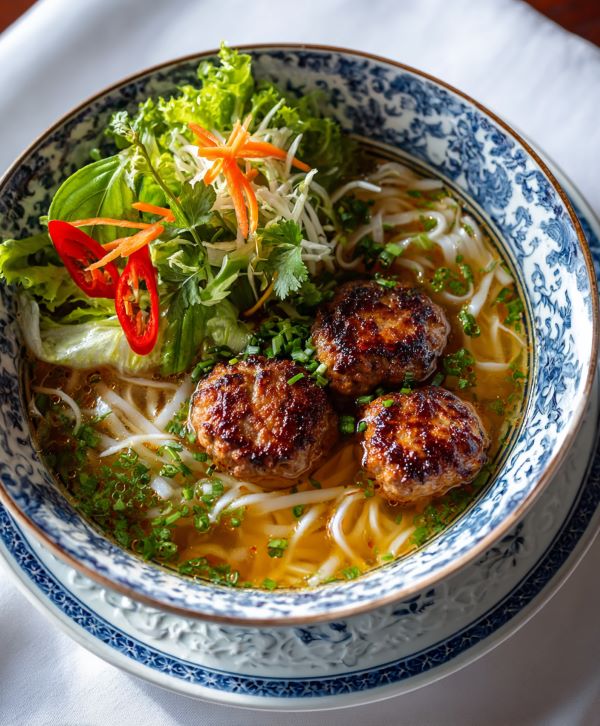Bun Cha ricetta originale vietnamita per fare polpette con spaghetti
