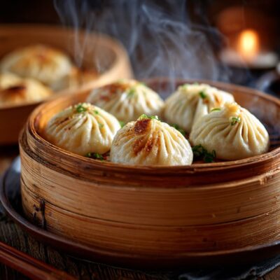 Xiaolongbao ravioli ripieni di carne e brodo ricetta originale cinese