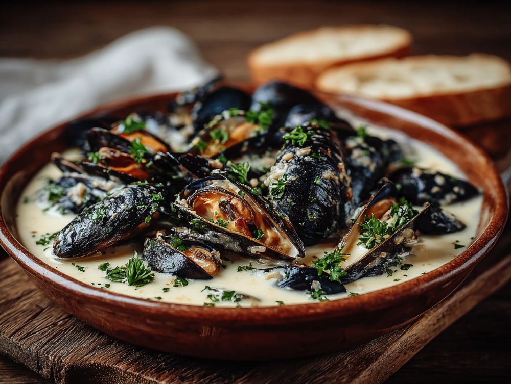 Moules à la crème Normande: la ricetta originale francese per fare le cozze con la panna