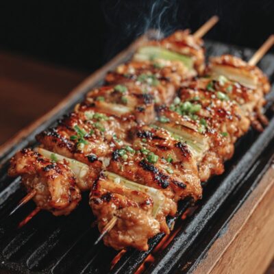 Negima yakitori ricetta originale per fare gli spiedini di carne con cipollotto