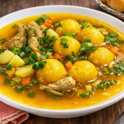 Vori-vori ricetta originale per fare zuppa paraguaiana di pollo e palline di mais