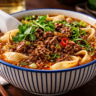 Zuppa di agnello e noodles al cumino ricetta cucina dello Xinjiang