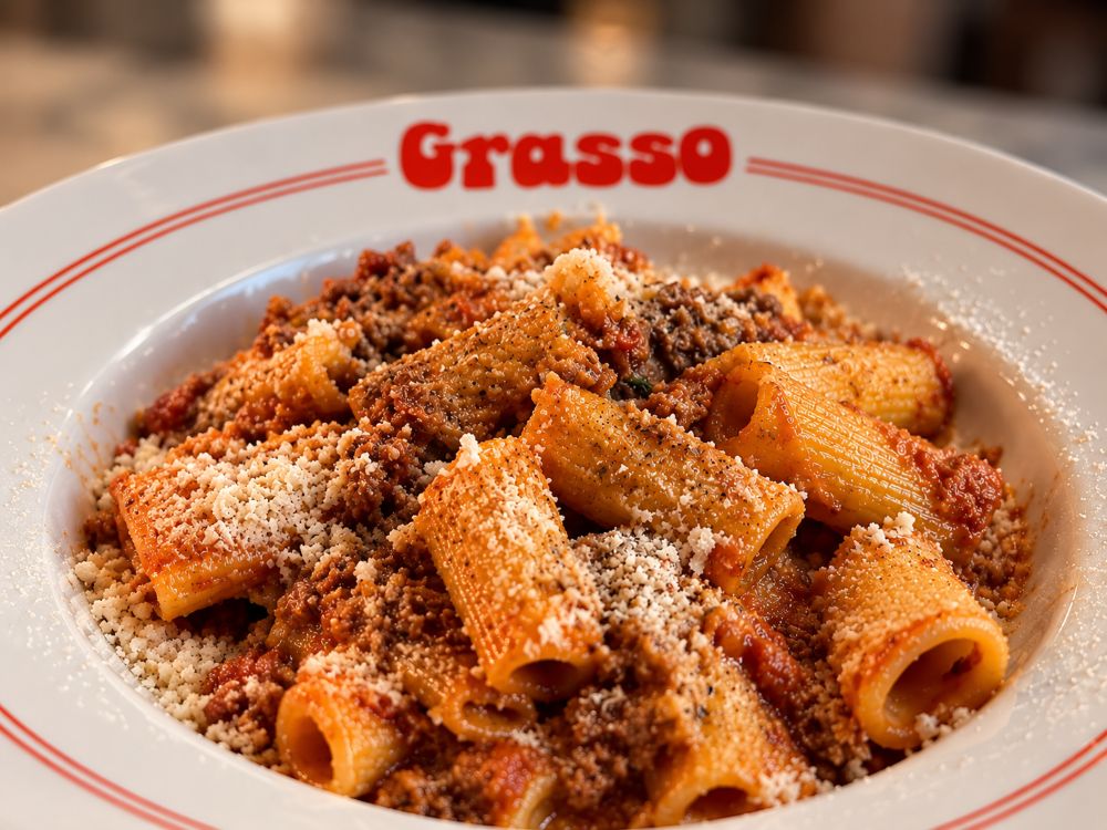 One of the best dishes in London is Grasso's Lamb Ragù Rigatoni.