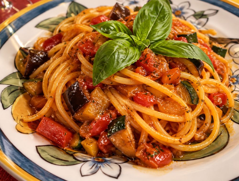 Best spaghetti with vegetables in Montmartre Paris